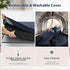 BFPETHOME Outdoor Dog Bed for Large Dogs, Orthopedic Bed with Removable Washable Cover, Navy, 30x20in
