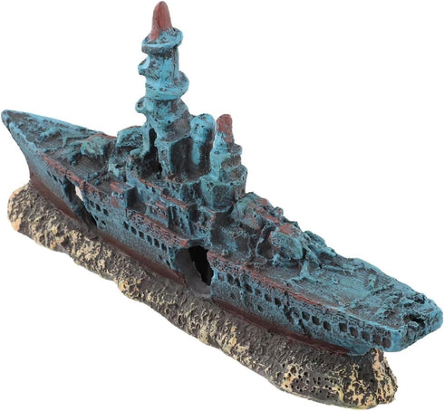 FABULETTA Resin Warship Ornament, Aquarium Decoration Fish Tank Landscaping, Safe Creative Pirate
