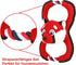 GAOMON Squeaky Dog Toys, Durable Plush Chew Toys in Fox Shape, Interactive Tug of War Toy for Small and Medium Dogs