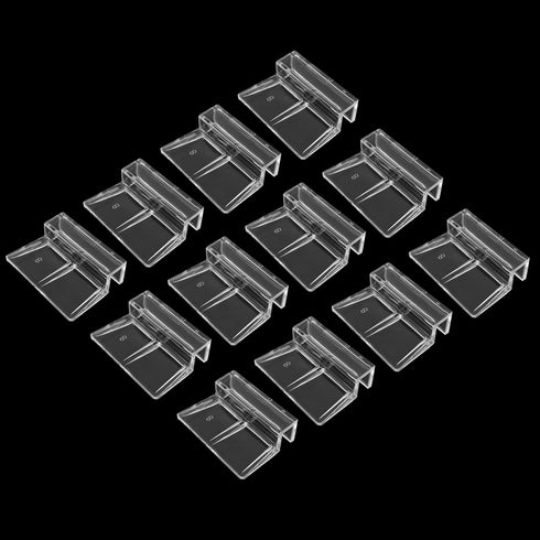 12 Pack Aquarium Lid Clips DIY Aquarium Lid Holder Clear Acrylic Fish Tank Support 8MM Aquarium Glass Holder(8MM)