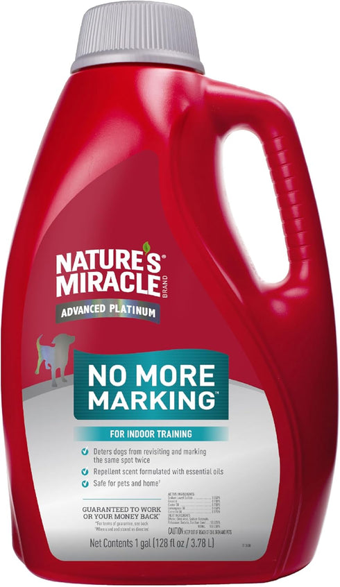 Nature's Miracle Advanced Platinum No More Marking, 128 Ounces, Discourages Repetitive Pet Marking