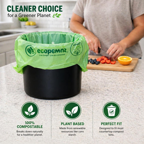 100% (140 (140 Compostable Pet Waste Disposal Bag ct.) Plant-Based Biodegradable Cat Litter Poop Waste Pick-Up Bags