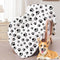 Dog Paw Print Fuzzy Throw Blanket, Soft Cozy Flannel Blanket for Medium Small Pet Puppy Essentials, Home Bed Sofa Car