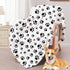 Dog Paw Print Fuzzy Throw Blanket, Soft Cozy Flannel Blanket for Medium Small Pet Puppy Essentials, Home Bed Sofa Car