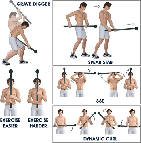 Yes4All Steel Mace Bell for Strength Training - 5 to 30lb for Full Body, Muscles, Rehabilitation, Stretching