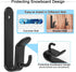 Upgrade Snowboard Wall Mount Clips, Horizontal Skateboard Rack, Storage Display Stand for Room, Garage