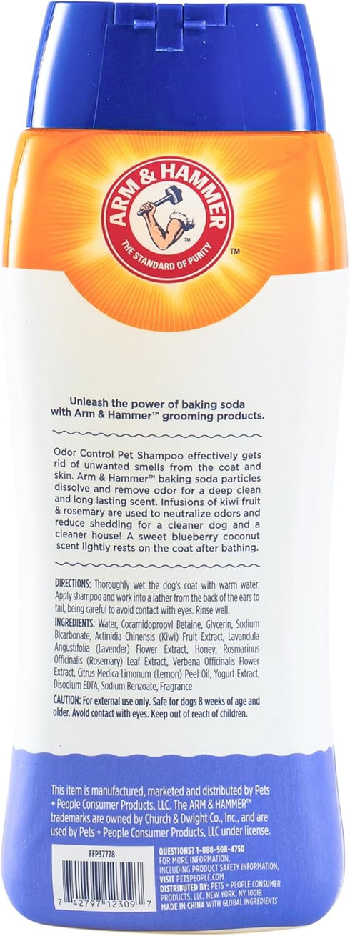 Hammer 20 Oz Arm & for Pets Odor Control Shampoo for Dogs, Blueberry Coconut, Odor Eliminating Dog Shampoo, Dog