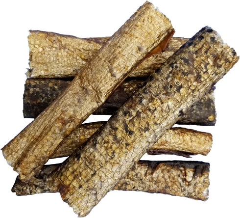 Rob's Salmon Smokehouse Dog Treats - Salmon Skins - Healthy and All Natural - High