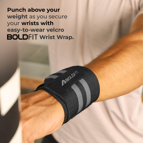 Boldfit Wrist Supporter for Gym Wrist Band for Men Gym & Women with Thumb Loop Straps - Wrist Wrap Gym Accessories