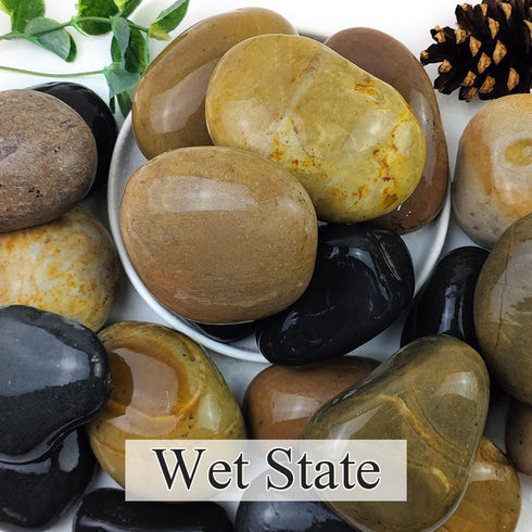 20lbs Natural River Rocks, 3"-4" Premium Pebbles for Fish Tank, Garden, and Landscape Design