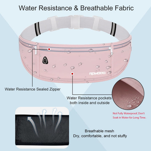 Running Belt Fanny Packs for Women, Water Resistant Large Capacity Waist Pack for iPhone 15 14 13, Lightweight Running