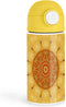 3dRose Sweet Yoga Enthusiast 12oz Kids Yellow Bottle Intricate mandala design in