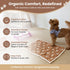 Seamless 3D 16X24 PetMat in Biscuit Beige | Organic Cotton Crate Pad for Small Dogs, Cats & Nursery | & Reversible |