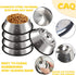 CAQ Dog Cat Bowls Stainless Steel, Small Food Water Bowl Set for Indoor Pets, Non-Slip Removable Rubber Base, Set of 2