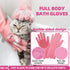 Set Bath Grooming Kit for Pets - Hair Brush with Towel, Washing Gloves, and Shampoo Scrubber Brush for Dogs and Cats