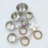 Durable Bird Parrots Toys, Pullable Stainless Steel Cup and Cardboard Ring Toys for Mini Macaws, African Greys,