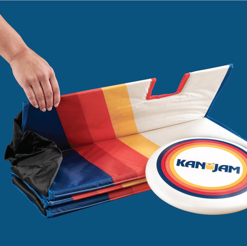 Pack Kan Jam 'n Go Travel Disc Toss Game - Sunrise Edition - Portable Foldable Targets for Outdoor Games - Easy Fold