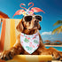 8 Pcs Hawaiian Dog Bandana Party Headbands Set | Cute Puppy Bibs for Small & Large Dogs, Tropical Party Accessories
