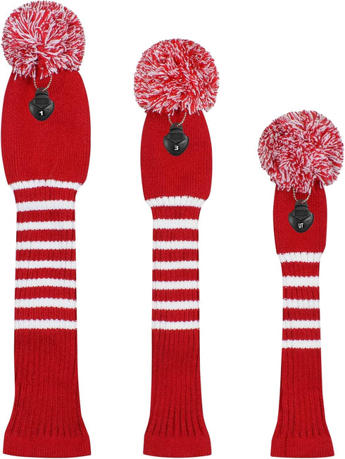 Scott Edward Golf Headcovers for Woods, Set of 3, Fits Driver(460cc), Fairway Wood, Hybrid(UT)