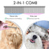 OneCut Pet Grooming Brush and Metal Comb Combo, Double Sided Deshedding Tool for Small, Medium & Large Dogs (Red)