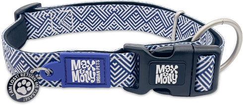 Max & Molly Classic 4 ft Dog Leash in Mykonos Navy - Strong, Padded, Waterproof, Lightweight, Comfortable for Small Dogs