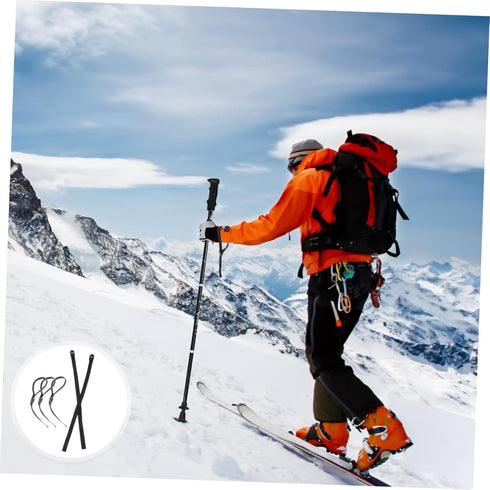Strap Set of 5 Durable Non-Slip Adjustable Wrist Straps for Ski Poles and Hiking Sticks, Professional Carrying Handle