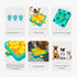 3 1 Dog Puzzle Toy Mental Stimulation - Level in Dogs Food Feeder Puzzle, Dog Treat Puzzle Feeder (Advanced-Blue Board)