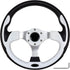 Universal Golf Cart Steering Wheel - Skid Steering Wheel for Club Car EZGO RXV, TXT, Yamaha, Precedent, Tempo, DS