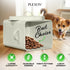 Plexon 1.5 7 lbs, Metal Dog Food Storage Container with Scoop - Small Dog Food Container Holder Treat Jar Bin with Lid