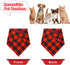 Malier 2 Pack Dog Bandana Christmas Classic Plaid Pet Scarf Triangle Bibs for Small Medium Large Dogs
