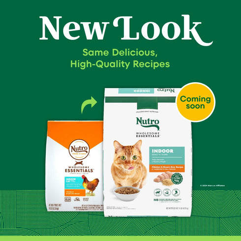 Nutro Wholesome Essentials Indoor Dry Cat Food, Chicken & Brown Rice Recipe, 14 lbs