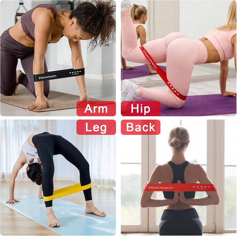 Resistance Bands for Working Out, Exercise Bands with 5 Resistance Levels for Home Fitness