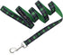 Parisian Pet Dog Leash - 4Ft Heavy Duty Scottish Green Plaid Print Nylon Doggie Walking Leash for Small and Medium Dogs