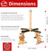 Finches Agape Rotating Parrot Perch Toy with Chew Toy, Natural Wooden Perch Stand for Small & Medium Birds, Bird Cage