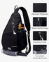 Backpack: Daypack Pack WATERFLY Sling Bag Crossbody Over Shoulder Casual Cross Chest Side