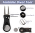 Golf Accessories Kit, Golf Club Cleaning Kit - Microfiber Towel, Club Brush, Divot Tool with Marker