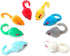 CHIWAVA 60PCS Furry Cat Toy Mice Rattle, Small Mouse Kitten Interactive Play Assorted Colors
