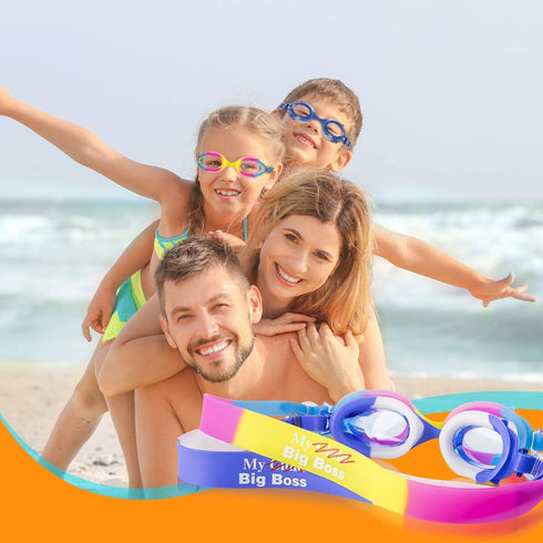 Kids Swim Goggles - Anti-Fog, Waterproof Swimming Glasses for Children and Early Teens (Ages 3 to 15)