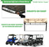 Universal Golf Cart 4 Panel Rear View Mirror for EZGO Club Car Yamaha, 35.8" Length Wide Angle Panoramic
