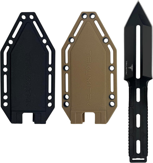 Hunting Survival Knife 9" Full Tang Fixed Blade Knives with Extra Set of FRN Sheath, MOLLE Clip