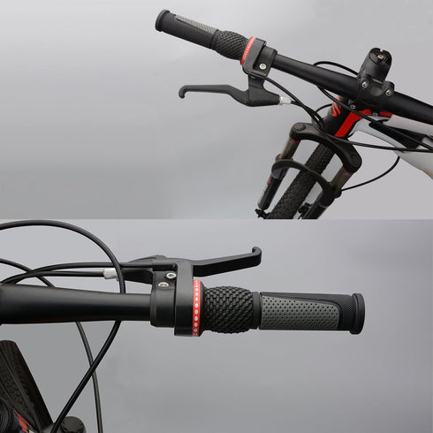 Short Mini Bicycle Handlebar Grips, Two-Color Rubber, 90MM Length, 2PCS
