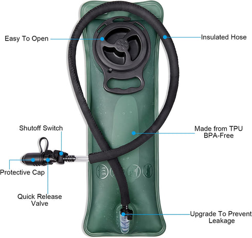 G4Free Military Tactical Hydration Pack Water Backpack with 3L Upgraded Bladder