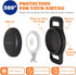 Waterproof Airtag Dog Collar Holder: 2 Pack Soft Silicone for Dogs Cats, IPX8 Waterproof Tracker Protective Cover