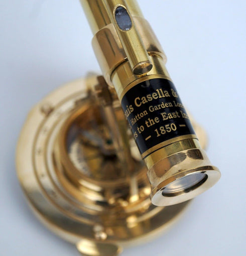 Nautical Solid Brass Alidade Telescope Compass -Home Decor Pirate Captain Boat Toy, Navigation Tool Pirate Marine