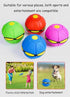 Interactive Flying Saucer Ball Dog Toy, Portable Outdoor Yard Toy, Perfect Doggy Disc Ball (Red)