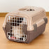 Richell Pet Travel Carrier, Size Small, Brown, for Dogs & Cats up to 11 lbs, Travel Carrier or Crate