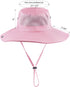 Muryobao Women Ponytail Sun Hat Summer UV Protection Cap, Waterproof Foldable Mesh Wide Brim Bucket Hat