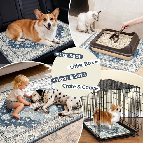 2 Pack 36"x36" Washable Pee Pads for Dogs Reusable Puppy Training Pads Super Absorbent Waterproof Dog Training Pads