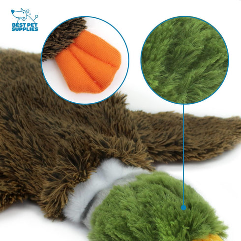 Best Pet Supplies 2-in-1 Stuffless Squeaky Dog Toys, Soft Durable Fabric for Small, Medium, Large Pets, Holds Plastic