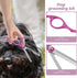 0 Inch Set 4 BESPORTBLE Pet Grooming Scissors Pieces Rose Purple Stainless Steel Dog Hair Scissors with Straight